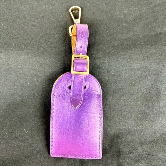 Louis Vuitton custom painted bag charm leather luggage tag rainbow π pretty - Picture 3 of 3